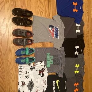 Boys under armour and Nike bundle